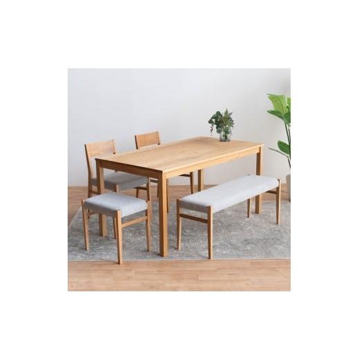 ふるさと納税 家具 テーブル 福岡県 大川市 DT01 DC01 BC01 ST01 5点 ダイニングセット オーク アネルカグレー テーブル 椅子 ベンチ スツール