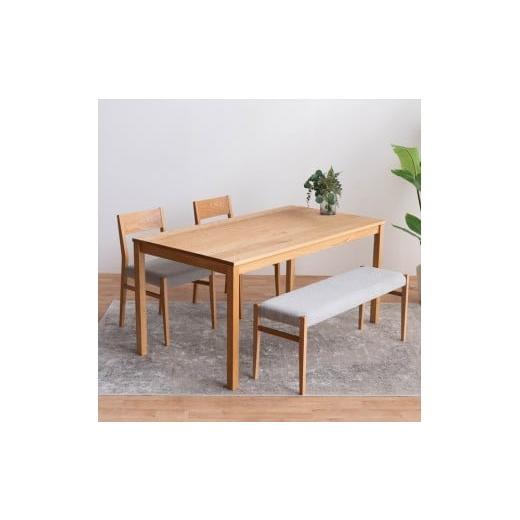 ふるさと納税 家具 テーブル 福岡県 大川市 DT01 DC01 BC01 4点 ダイニングセット オーク アネルカグレー テーブル 椅子 ベンチ