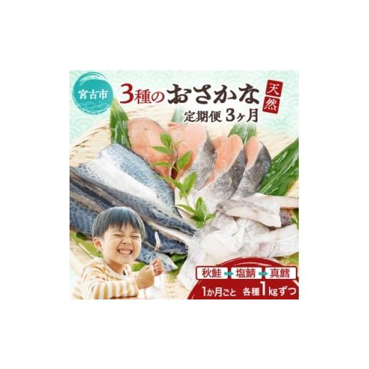 ふるさと納税 魚貝類 岩手県 宮古市 3ヵ月毎定期便 三陸で獲れた人気の天然魚3種セットの定期便全3回 4078776