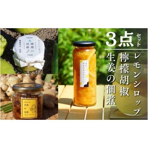 ふるさと納税 調味料・油 京都府 宮津市 百章3点セット(檸檬胡椒・レモンシロップ・生姜の佃煮) レモン れもん 調味料 スパイス 薬味 レモネード 佃煮 詰め…