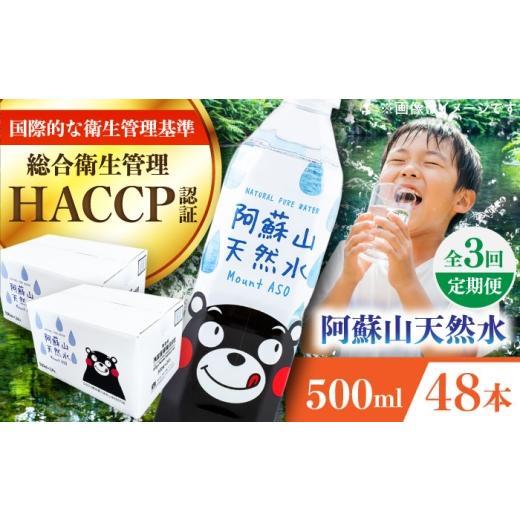 ふるさと納税 水・ミネラルウォーター 500mL〜999mL 熊本県 菊陽町  全3回定期便 阿蘇山天然水 500ml 計48本(24本×2ケース) ／ 天然水 ミネラルウォーター 水…の画像