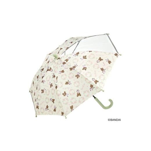 ふるさと納税 小物 奈良県 奈良市 子ども傘 40cm くまのがっこう ポリエステル 雨傘 長傘 グラスファイバー骨 透明窓付き 反射テープ付き 名前スペース 手開き…