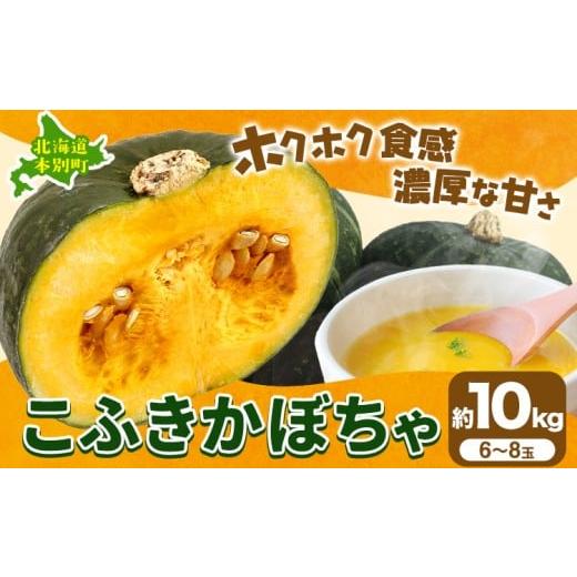 ふるさと納税 野菜類 北海道 本別町 こふき かぼちゃ 南瓜 約10kg 6~8玉 [2026年9月下旬-10月下旬頃出荷]高橋賢三 送料無料 北海道 本別町 北海道 十勝 本別…