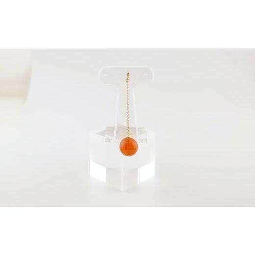 ふるさと納税 アクセサリー ペンダント 岩手県 久慈市 Amberlogue ペンダント 丸玉(金属素材:K10 琥珀:直径10mm サイズ:全長45mm)