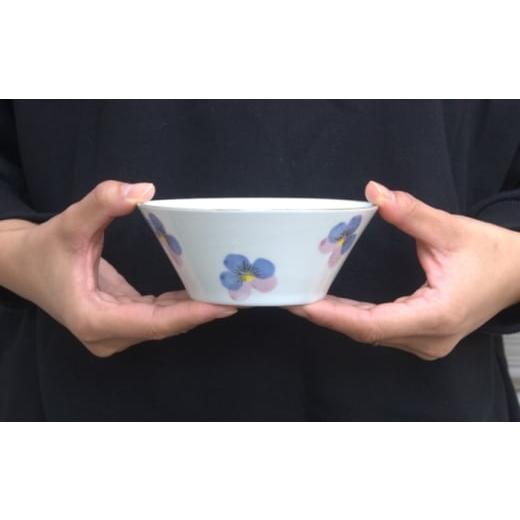 ふるさと納税 食器・グラス 皿 長崎県 波佐見町  波佐見焼 パンジー アンクルボウル 2個セット トーエー QC85_6