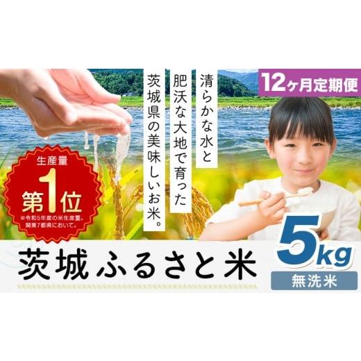 ふるさと納税 無洗米 茨城県 河内町 12ヶ月定期便 米 茨城 ふるさと米 無洗米 5kg[申込月の翌月より出荷開始]茨城県 河内町 米 国産 お米 おこめ お弁当 お…