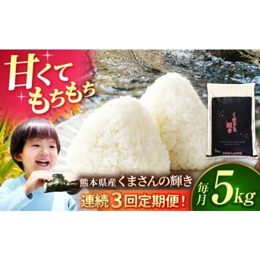 ふるさと納税 米 熊本県 山鹿市 [令和7年度産米] 3回定期便 熊本県産 くまさんの輝き 白米 5kg 米 お米 ご飯 はくまい こめ 国産 有限会社 あそしな米穀 ZBI…