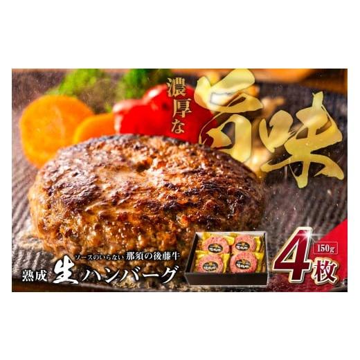 ふるさと納税 牛肉 ハンバーグ 栃木県 那須塩原市 ソースのいらない那須の後藤牛熟成生ハンバーグ150g×4枚 ns044-004 ハンバーグ 熟成 牛 牛肉 赤身 後藤牛