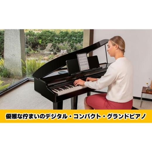 ふるさと納税 電化製品 静岡県 浜松市  Roland 電子コンパクトグランドピアノGP-3／黒色鏡面仕上げ 高低自在椅子付き 設置作業付き 配送不可：北海道／沖縄／…の画像
