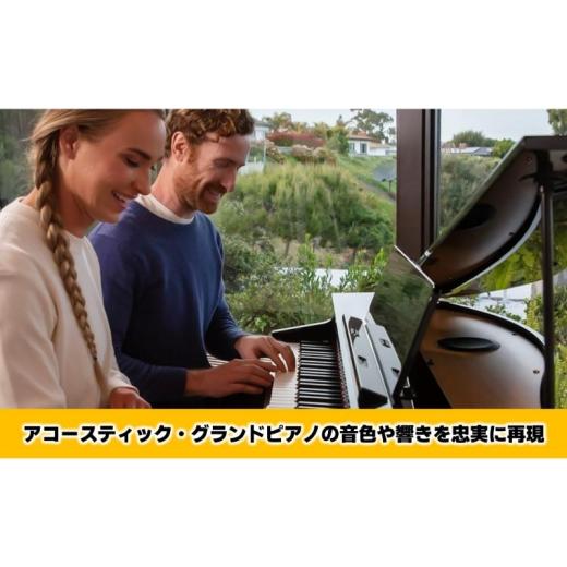 ふるさと納税 電化製品 静岡県 浜松市  Roland 電子コンパクトグランドピアノGP-3／黒色鏡面仕上げ 高低自在椅子付き 設置作業付き 配送不可：北海道／沖縄／…の画像