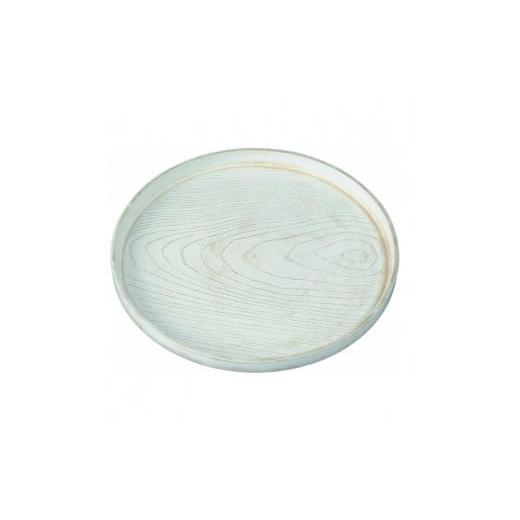 ふるさと納税 食器・グラス 和歌山県 那智勝浦町 丸盆 30cm 金彩 白ケヤキ杢 ノンスリップ [YG434]