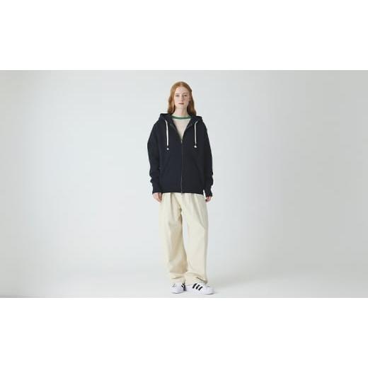 ふるさと納税 服 東京都 墨田区 パーカー アンユースレス ジップアップ スニットパーカー 服 洋服 ファッション 耐久性 上品 コーマ糸 無撚糸コットン 洗濯可…の画像