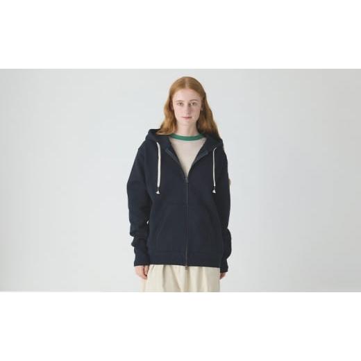 ふるさと納税 服 東京都 墨田区 パーカー アンユースレス ジップアップ スニットパーカー 服 洋服 ファッション 耐久性 上品 コーマ糸 無撚糸コットン 洗濯可…の画像