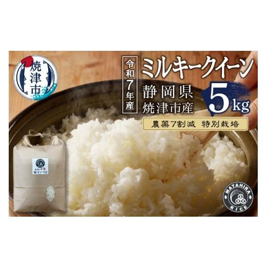 ふるさと納税 米 ミルキークイーン 静岡県 焼津市 a20-463 令和7年産 特別栽培 農薬 7割減 安心 安全 の ミルキークイーン 白米5kg