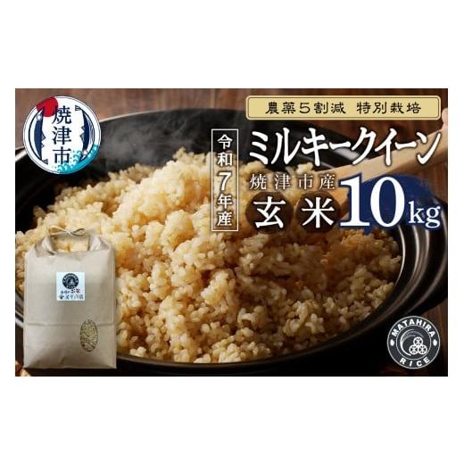ふるさと納税 米 ミルキークイーン 静岡県 焼津市 a36-031 令和7年産 特別栽培 農薬 5割減 安心 安全 の ミルキークイーン玄米10kg