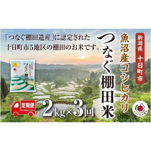 ふるさと納税 米 コシヒカリ 新潟県 十日町市 定期便/全3回 精米2kg 令和7年産新潟県十日町市魚沼産コシヒカリ「つなぐ棚田米」 米 こしひかり 精米 定期 …