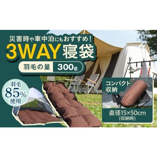 ふるさと納税 アウトドアグッズ 福岡県 広川町 シュラフ×ダウンケット 3WAY寝袋 ナチュラルダックダウン85% ダウン300g 広川町 / ヒラモリ株式会社 AFAO029…