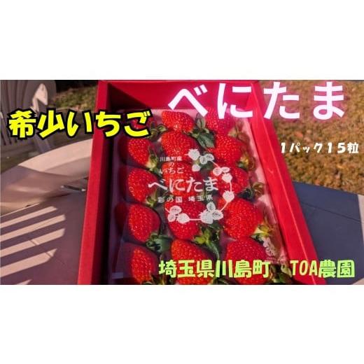 ふるさと納税 いちご 埼玉県 川島町 TOA農園 新品種 埼玉オリジナルいちご べにたま1パック15粒