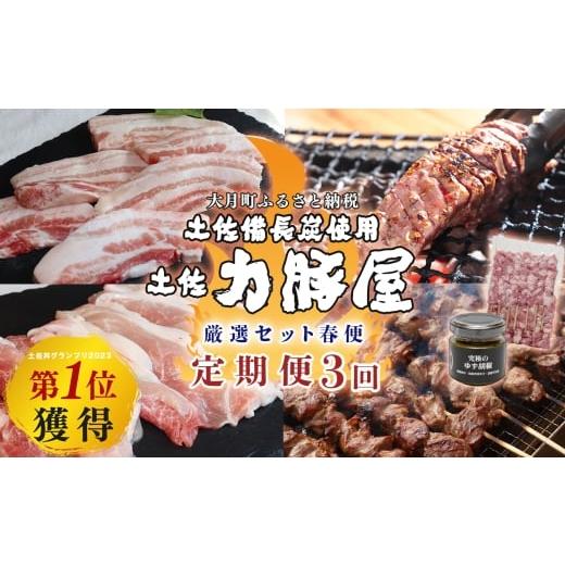 ふるさと納税 豚肉 セット 高知県 大月町 定期便 3回 豚肉 タン 豚タン ハラミ 肩ロース ウデ 豚トロ トントロ 肉 バラ 焼肉用 4〜6月|ブランド豚 厚切り 国…