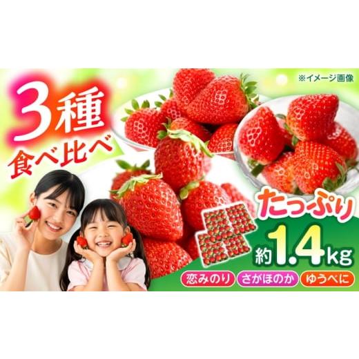 ふるさと納税 果物類 熊本県 合志市 先行予約 3品種いちごの食べ比べセット(恋みのり/さがほのか/ゆうべに)百花園ファーム 約1.4kg(約350g×4P)20粒/P…