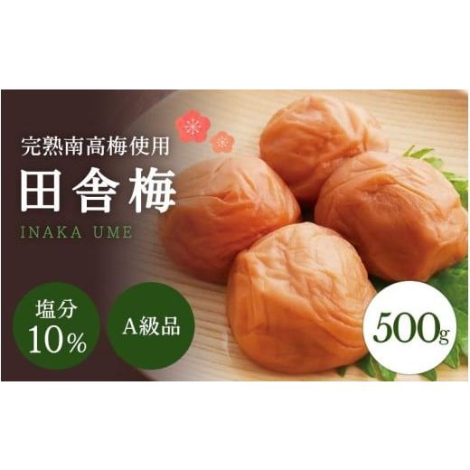 ふるさと納税 加工品等 梅干 和歌山県 田辺市 A級品 紀州南高梅 田舎梅 500g 塩分10% / 梅干し 梅干 うめぼし 南高梅 国産 梅 うめ ウメ 完熟 健康 ご飯の…
