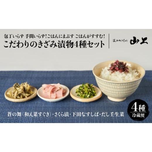 ふるさと納税 加工品等 漬物 滋賀県 湖南市 お漬物セット 包丁いらず 手間いらず ごはんにまぶす ごはんがすすむ こだわりのきざみ漬物4種セット/蒼の舞(和…