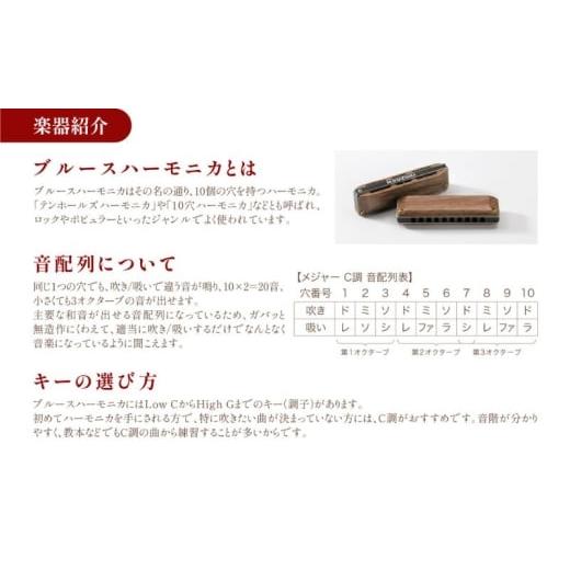 ふるさと納税 雑貨・日用品 静岡県 浜松市  ブルースハーモニカ MANJI 木製カバーモデル M-20W (C調) 楽器 木製カバー ウォルナット 力強い まろやか 独自の存…の画像