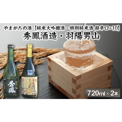 ふるさと納税 日本酒 純米大吟醸酒 山形県 山形市 やまがたの酒 純米大吟醸酒・特別純米酒 超辛口+10 秀鳳酒造・羽陽男山(720ml×2本) FY25-377