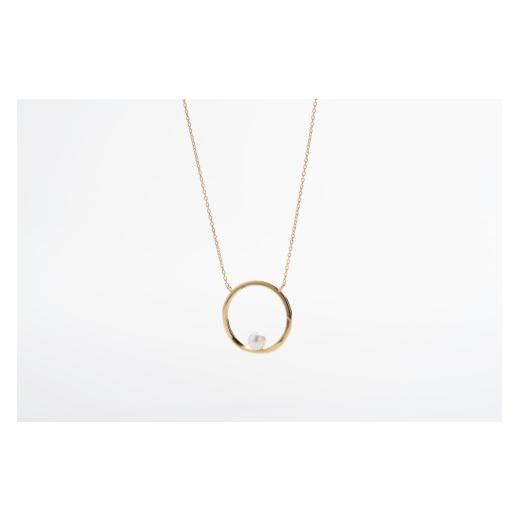 ふるさと納税 アクセサリー ペンダント 岩手県 一関市 K18 サーキュラリティペンダント 鏡面仕上げ パール付き sese urban mining jewelry ネックレス ジュエ…