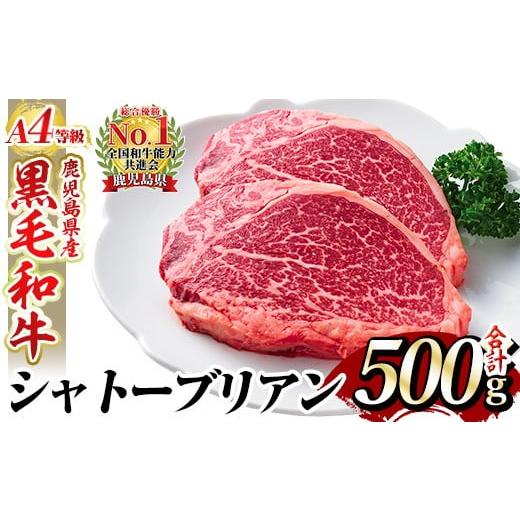 ふるさと納税 牛肉 鹿児島県 姶良市 a1076 A4等級 以上 鹿児島産黒毛和牛・シャトーブリアン5枚(合計500g) 財宝 国産 牛肉 希少部位 フィレ ステーキ シャトー…