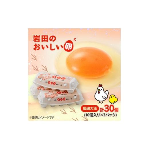 ふるさと納税 卵(鶏、烏骨鶏等) 群馬県 榛東村 毎月定期便 岩田のおいしい卵厳選大玉25個+破卵保障5個(10個入り×3パック)全3回 4079446