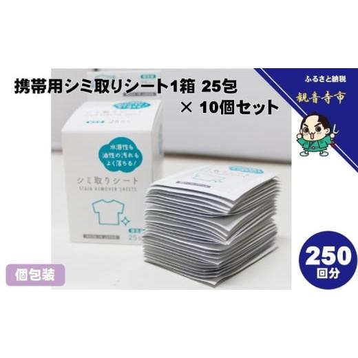 ふるさと納税 雑貨・日用品 香川県 観音寺市 シミ取りシート1箱 25包(個包装)×10個セット(250回分)[KA-154F]