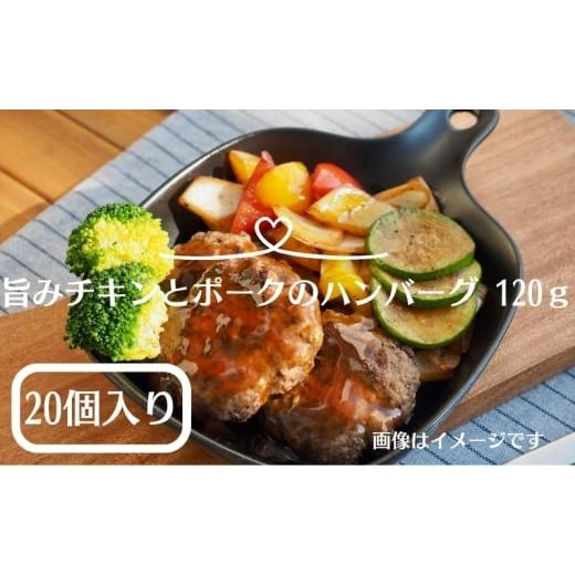 ふるさと納税 肉 ハンバーグ 香川県 観音寺市 旨みチキンとポークのハンバーグ 120g×20個(冷凍直送)