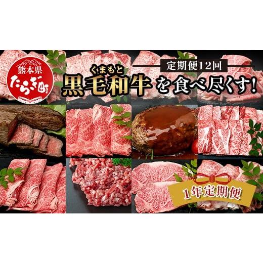 ふるさと納税 牛肉 サーロイン 熊本県 多良木町 定期便12回 くまもと 黒毛和牛 を味わい尽くす 1年12回配送 定期便 合計 9.06kg 本場 熊本 黒毛 和牛 ブラン…