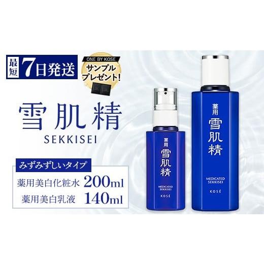 ふるさと納税 美容 化粧水 群馬県 伊勢崎市 ＼先着300名サンプル付/ 最短7営業日以内発送 薬用 雪肌精 化粧水(200ml) 乳液(140ml) セット | 化粧品 コスメ …