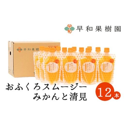 ふるさと納税 果汁飲料 みかん 和歌山県 有田市 早和果樹園 おふくろスムージーみかんと清見12本入り 飲むみかんゼリー(パウチタイプのジュレ)(A1092-1) 12本…
