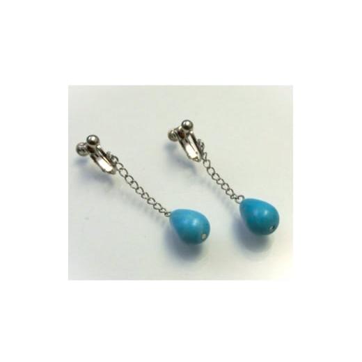 ふるさと納税 アクセサリー 大阪府 和泉市 ターコイズブルーのSwingイヤリング 雫型 1699247