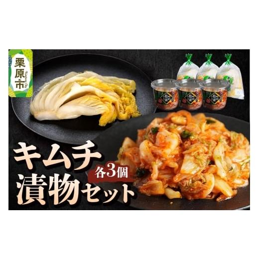 ふるさと納税 加工品等 漬物 宮城県 栗原市 漬物 栗駒グリーン キムチ・漬物セット(吟匠キムチ225g×3、本漬白菜200g×3)ご飯のお供 おかず 惣菜 詰合せ