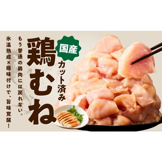 ふるさと納税 鶏肉 ムネ 大阪府 泉佐野市  カット済み 国産 鶏むね肉 定期便 4kg 全6回 氷温熟成×極味付け 小分け 400g×10P 鶏肉 とり 簡単調理 唐揚げ 親子…の画像
