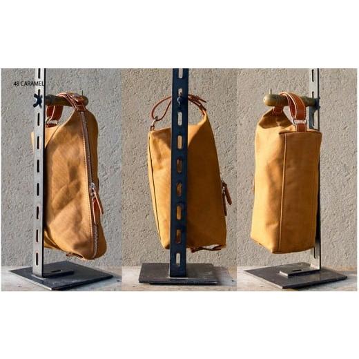 ふるさと納税 カバン 大阪府 東大阪市 木の庄帆布 BOX POUCH ボックスポーチ k-khg-bxp01t(C/#48 CARAMEL / キャメル) C/#48 CARAMEL / キャメル