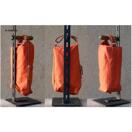 ふるさと納税 カバン 大阪府 東大阪市 木の庄帆布 BOX POUCH ボックスポーチ k-khg-bxp01t(C/#95 VERMILION / バーミリオン) C/#95 VERMILION / バー…