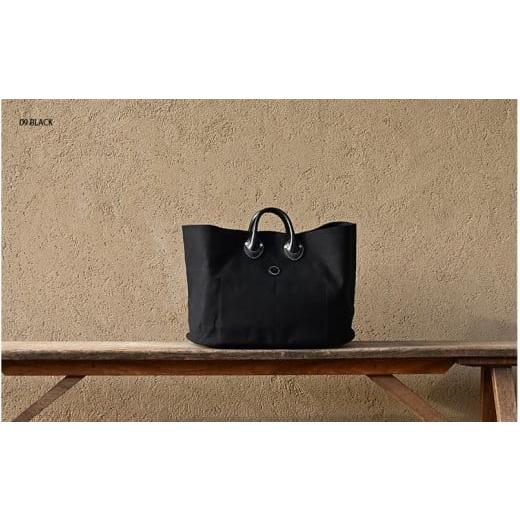 ふるさと納税 カバン トートバッグ 大阪府 東大阪市 木の庄帆布 オーバルトートバッグ k-khg-obt01t-(C/#09 BLACK / ブラック) C/#09 BLACK / ブラック