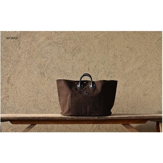 ふるさと納税 カバン トートバッグ 大阪府 東大阪市 木の庄帆布 オーバルトートバッグ k-khg-obt01t-(C/#58 CHOCO / チョコ) C/#58 CHOCO / チョコ