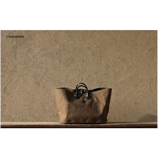 ふるさと納税 カバン トートバッグ 大阪府 東大阪市 木の庄帆布 オーバルトートバッグ k-khg-obt01t-(C/#77 KHAKIBROWN / カーキブラウン) C/#77 KHAK…