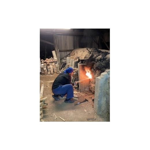 ふるさと納税 陶磁器・漆器・ガラス 鹿児島県 西之表市 種子島 南蛮焼 住吉窯 干支の縁起物・馬（うま）中 NFN652 1000pt 縁起物 馬の置物 焼き物 砂鉄 重量…の画像