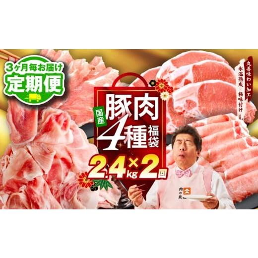 ふるさと納税 豚肉 セット 大阪府 泉佐野市 定期便 国産豚肉 4種 2.4kg×全2回 氷温熟成×極味付け 小分け 300gパック ぶたにく 普段使い 野菜炒め 切り落と…