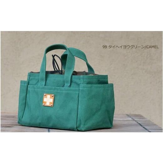 ふるさと納税 カバン トートバッグ 大阪府 東大阪市 木の庄帆布 ミルクトートラウンドバッグ (#99 タイヘイヨウグリーン / CAMEL) #99 タイヘイヨウグリー…