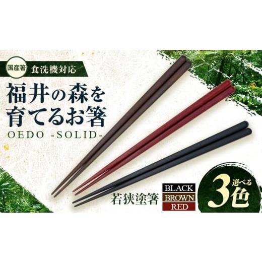 ふるさと納税 食器・グラス 箸 福井県 小浜市 OEDO -SOLID- Black 福井の森から生まれたお箸(食洗機対応 若狭塗箸 1膳)/ 国産 木製 箸 サステナブル 小浜市…