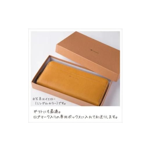 ふるさと納税 財布 奈良県 奈良市 『 本革 osampoラウンド財布』 オレンジ／イエロー 1つ 日本製 本革 財布 長財布 レザー ヌメ革 おしゃれ シンプル レディー…_4