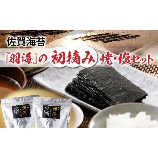 ふるさと納税 魚貝類 のり 佐賀県 多久市 数量限定 佐賀海苔 『羽海』の初摘み 焼・塩セット _a-95